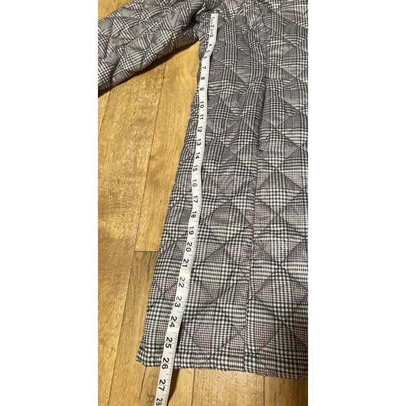 Liz Claiborne Quilted Houndstooth Coat Black Red XL Diamond Jacket - Picture 12 of 14